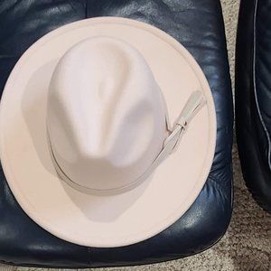 Cream suede hat